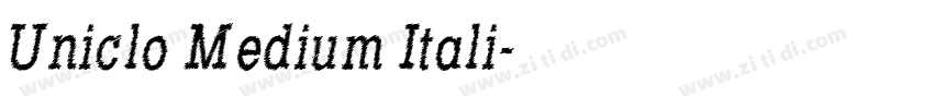 Uniclo Medium Itali字体转换